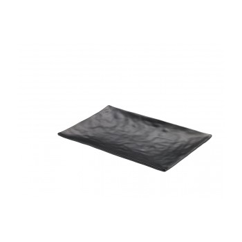 VASSOIO RETTANGOLARE NERO IN MELAMINA 30x21x3h (ct.12) PZ.1