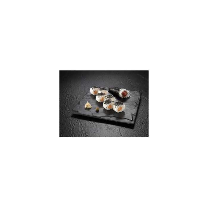 VASSOIO RETT. NERO IN MELAMINA LEON CM. 25X25X2