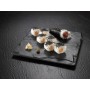 VASSOIO RETT. NERO IN MELAMINA LEON CM. 25X25X2
