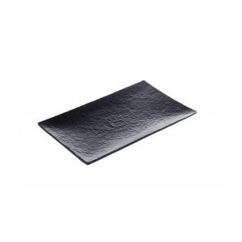 VASSOIO RETTANGOLARE NERO IN MELAMINA 40,5x26 (ct.8) PZ.1