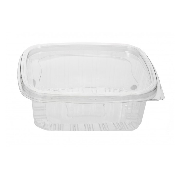 VASCHETTA UNIBOX QUADRATA PET C/COP ML.500 (143x132x68h) (ct.16) PZ.50