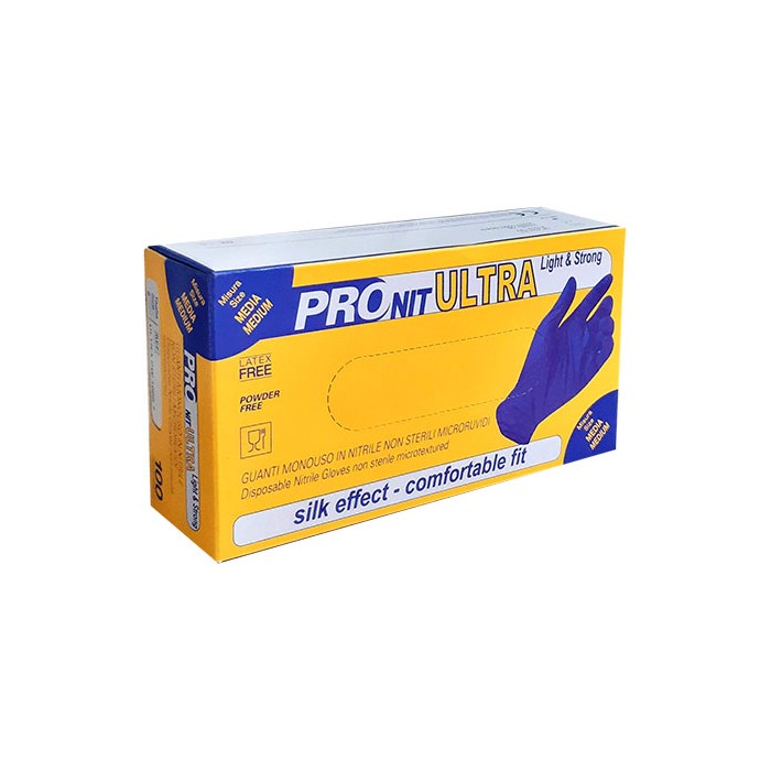 "PRONIT ULTRA LIGHT&STRONG GUANTI NITRILE BLU S/TALCO "gr.3" (XL) PZ.100