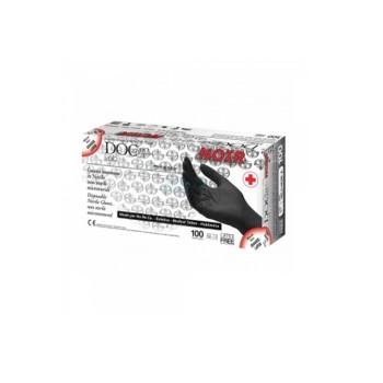 "DOC ZERO NOIR" GUANTI IN NITRILE NERO S/TALCO "gr.3,5" (S) PZ.100