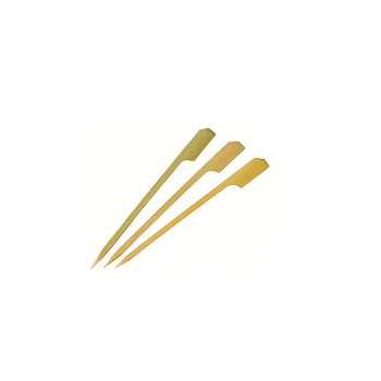 100 Pezzi – Stecchino Bamboo “Remo Florida” 12 cm, Naturale ed Elegante, Resistente e Monouso, Ideale per Finger Food