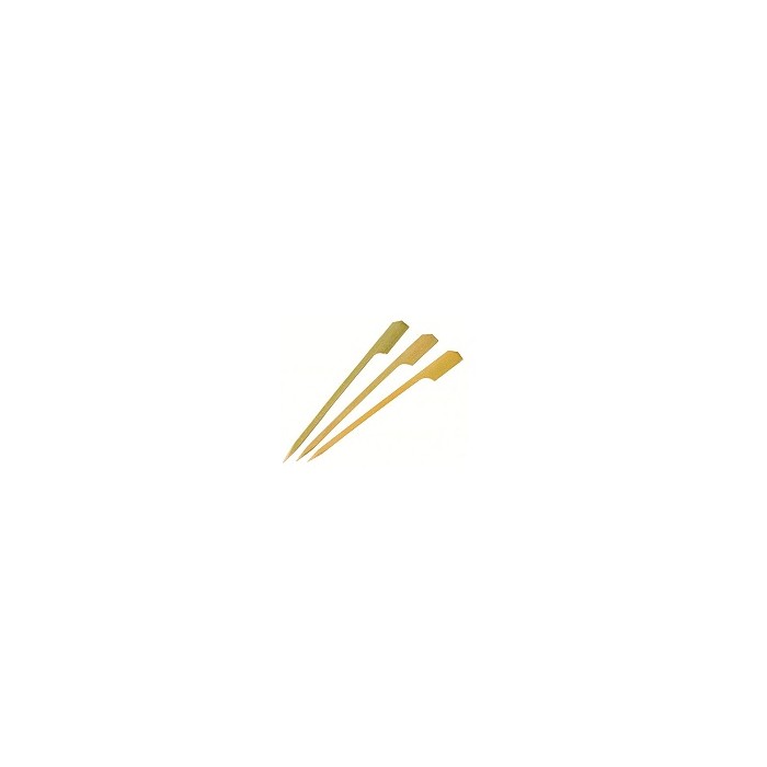 100 Pezzi – Stecchino Bamboo “Remo Florida” 12 cm, Naturale ed Elegante, Resistente e Monouso, Ideale per Finger Food