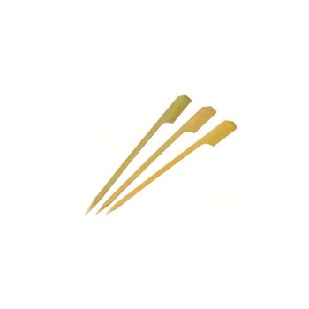 100 Pezzi – Stecchino Bamboo “Remo Florida” 18 cm, Naturale ed Elegante, Resistente e Monouso, Ideale per Finger Food
