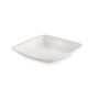 50 Pezzi – Piattino Finger Quadrato Bianco in Polpa 6,5x6,5 cm, Compostabile ed Elegante, Ideale per Finger Food