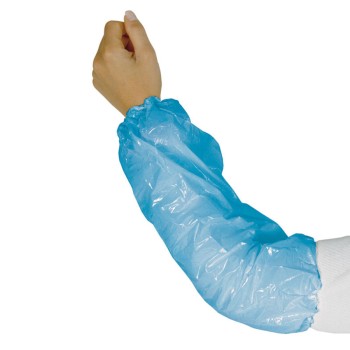 MANICOTTI MONOUSO IN LDPE AZZURRO 18 MY cm.40x20 (ct.20) PZ.100
