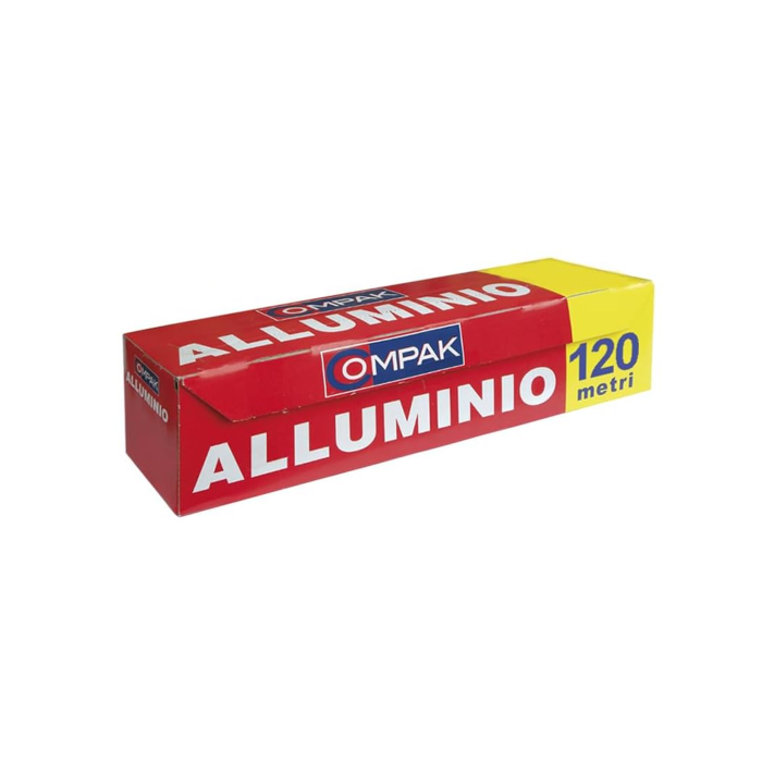 1 Pezzo - Rotolo alluminio Liscio Astucciato H29, Metri 120