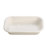 125 Pezzi - Vaschetta Asporto in Polpa di Cellulosa, Colore Bianco - ml 650 - Coperchio Adattabile code: 3462