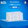 1800 Pezzi - Asciugamani Intercalati "Luxury Plus" Monouso, 3 Veli, 100% Cellulosa, 21.5 cm x 32 cm