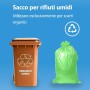 10 Pezzi – Sacchi N.U. Biocompostabili Verdi 50x60 cm, Resistenti ed Ecologici, Ideali per Umido e Raccolta Differenziata