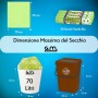 15 Pezzi – Sacchi N.U. Biocompostabili Verdi 70x70 cm, Resistenti ed Ecologici, Ideali per Umido Raccolta Differenziata
