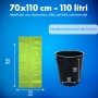 10 Pezzi – Sacchi N.U. Biocompostabili Verdi 70x110 cm, Resistenti ed Ecologici, Ideali per Umido Raccolta Differenziata