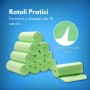 10 Pezzi – Sacchi N.U. Biocompostabili Verdi 70x110 cm, Resistenti ed Ecologici, Ideali per Umido Raccolta Differenziata