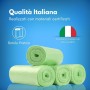 10 Pezzi – Sacchi N.U. Biocompostabili Verdi 70x110 cm, Resistenti ed Ecologici, Ideali per Umido Raccolta Differenziata