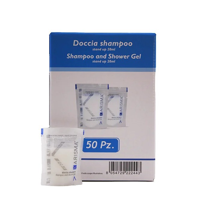 50 Bustine Shampoo Doccia Karisma 20 ml – Multipack stand up