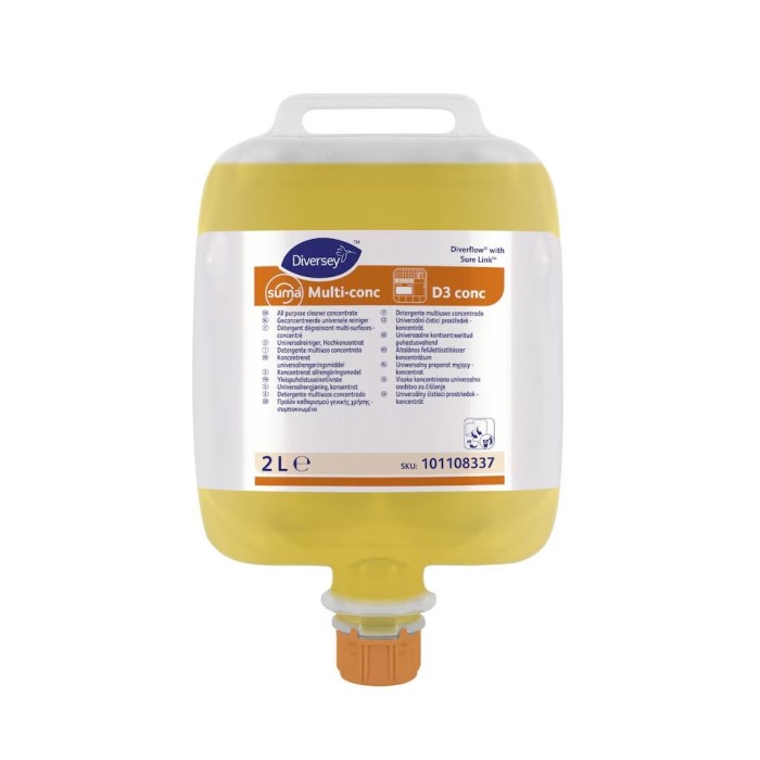 UMA MULTI-CONC D3 DVF – Sgrassatore Super Concentrato 2 Litri x 3 Taniche