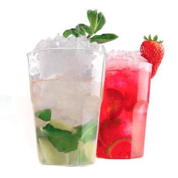 20 Bicchieri Cocktail in PP 350 ml con Tacca a 250 ml – Riutilizzabili e Infrangibili