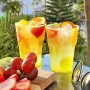 20 Bicchieri Cocktail in PP 350 ml con Tacca a 250 ml – Riutilizzabili e Infrangibili