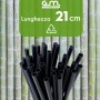 250 Cannucce Nere in PLA 21 cm diametro 7 mm – Compostabili, Imbustate Singolarmente