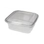 50 Pezzi – Vaschetta Quadrata Alta in PET con Coperchio 750 ml, Trasparenti e Resistenti, Ideali per Gastronomia