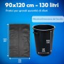 Sacchi Spazzatura Biodegradabili Nero 90x120 cm – 130L Super Resistenti