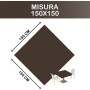 Tovaglia Monouso TNT 150x150 cm – Marrone – Coprimacchia