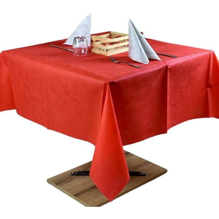 Tovaglia Monouso TNT 150x150 cm – Rosso – Coprimacchia