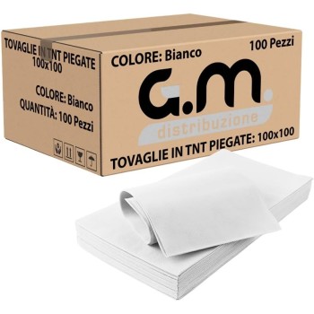 Coprimacchia TNT 100x100 cm – 100 Pezzi Bianco | Alta Qualità Monouso