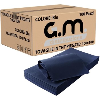 Coprimacchia TNT 100x100 cm – 100 Pezzi Blu | Alta Qualità Monouso