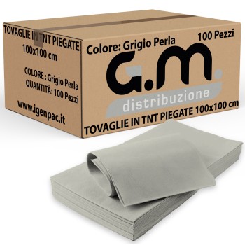 Coprimacchia TNT 100x100 cm – 100 Pezzi Grigio Perla | Alta Qualità Monouso
