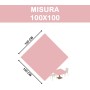 Coprimacchia TNT 100x100 cm – 100 Pezzi Rosa | Alta Qualità Monouso