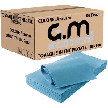Coprimacchia TNT 100x100 cm – 100 Pezzi Azzurro | Alta Qualità Monouso