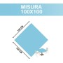 Coprimacchia TNT 100x100 cm – 100 Pezzi Azzurro | Alta Qualità Monouso