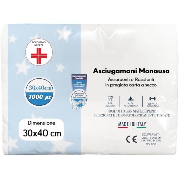 Asciugamani monouso AIRLAID Goffrati a S 30x40 cm