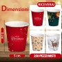 Kit 500 Bicchieri Natalizi in Carta 75 ml e 180 ml Biodegradabili