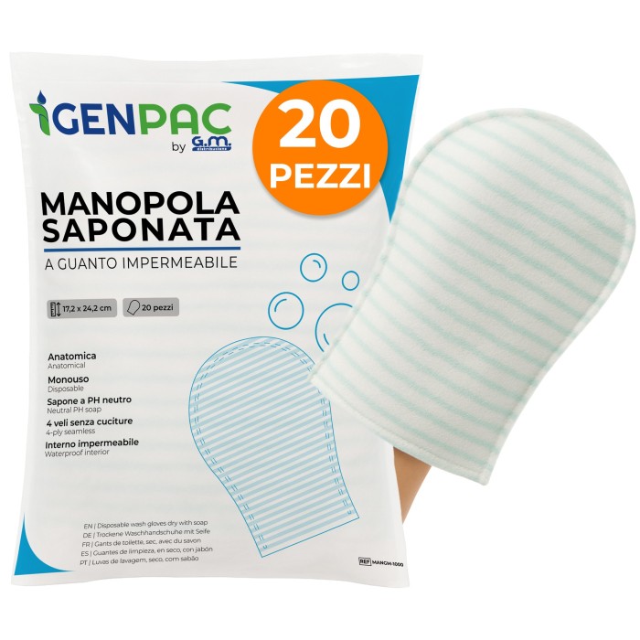 20 Manopole Saponate con Spugna Soffice e Interno Impermeabile
