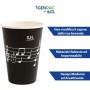 Kit 500 Bicchieri in Carta 350 ml con Coperchi Rigidi Senza Foro