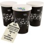 Kit 500 Bicchieri in Carta 350 ml con Coperchi in Carta Fantasia Musicale