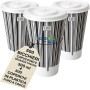 Kit 500 Bicchieri in Carta 300 ml Black & White con Coperchi a Croce