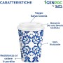 Kit 500 Bicchieri Carta Maiolica Compostabile 250 ml con Coperchi a Beccuccio