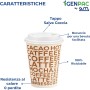 Kit 500 Bicchieri Carta Bio Compostabile 278 ml con Coperchi a Beccuccio