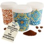 Kit 500 Bicchieri Maiolica in Carta Bio Compostabile 75 ml con Coperchi Rigidi