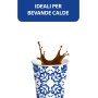 Kit 500 Bicchieri Maiolica in Carta Bio Compostabile 75 ml con Coperchi Rigidi