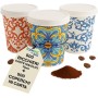 Kit 500 Bicchieri Maiolica in Carta Bio Compostabile 75 ml con Coperchi in Carta