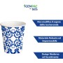 Kit 500 Bicchieri Maiolica in Carta Bio Compostabile 75 ml con Coperchi in Carta
