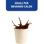 Kit 500 Bicchieri Carta Bio Compostabile 75 ml con Coperchi Trasparenti Rigidi