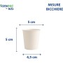 Kit 500 Bicchieri Carta Bio Compostabile 75 ml con Coperchi in Carta