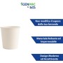 Kit 500 Bicchieri Carta Bio Compostabile 75 ml con Coperchi in Carta
